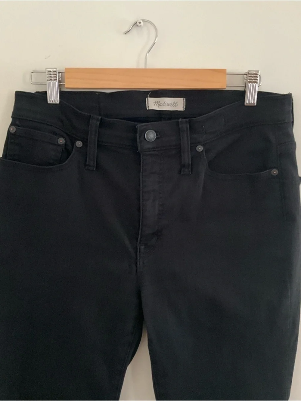 Madewell Black Stretch Cali Demi-Boot Jeans, Sz 31s